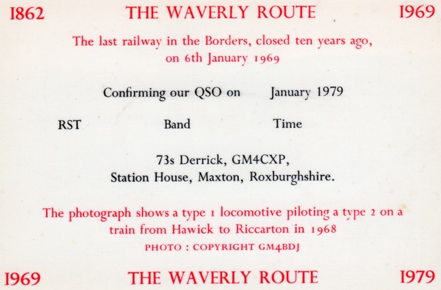 GB2WR commemorating the Waverley Route closure in 1969 GB2WR commemorating the Waverley Route closure in 1969