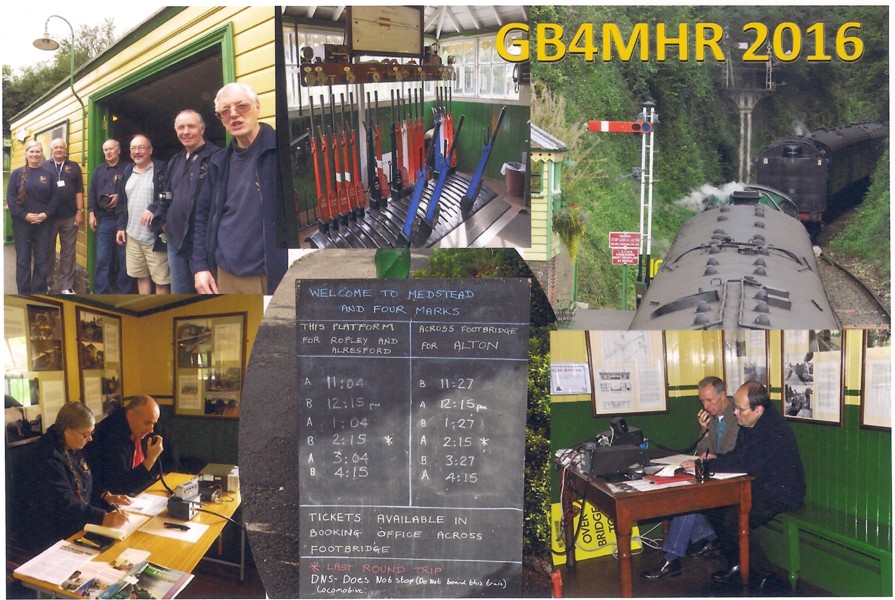 GB4MHR Horndean & District ARC at the Medstead & Four Marks station on the Watercress Line for ROTA 2016 GB4MHR Horndean & District ARC at the Medstead & Four Marks station on the Watercress Line for ROTA 2016
