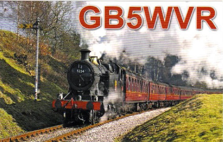 GB5WVR QSL card showing 5224 GB5WVR QSL card showing 5224