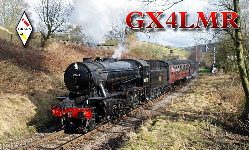 GX4LMR QSL card showing 90733 GX4LMR QSL card showing 90733